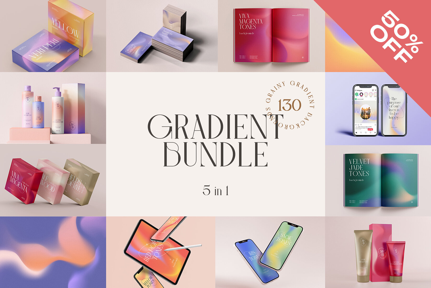 Grainy Gradient Texture Bundle 1