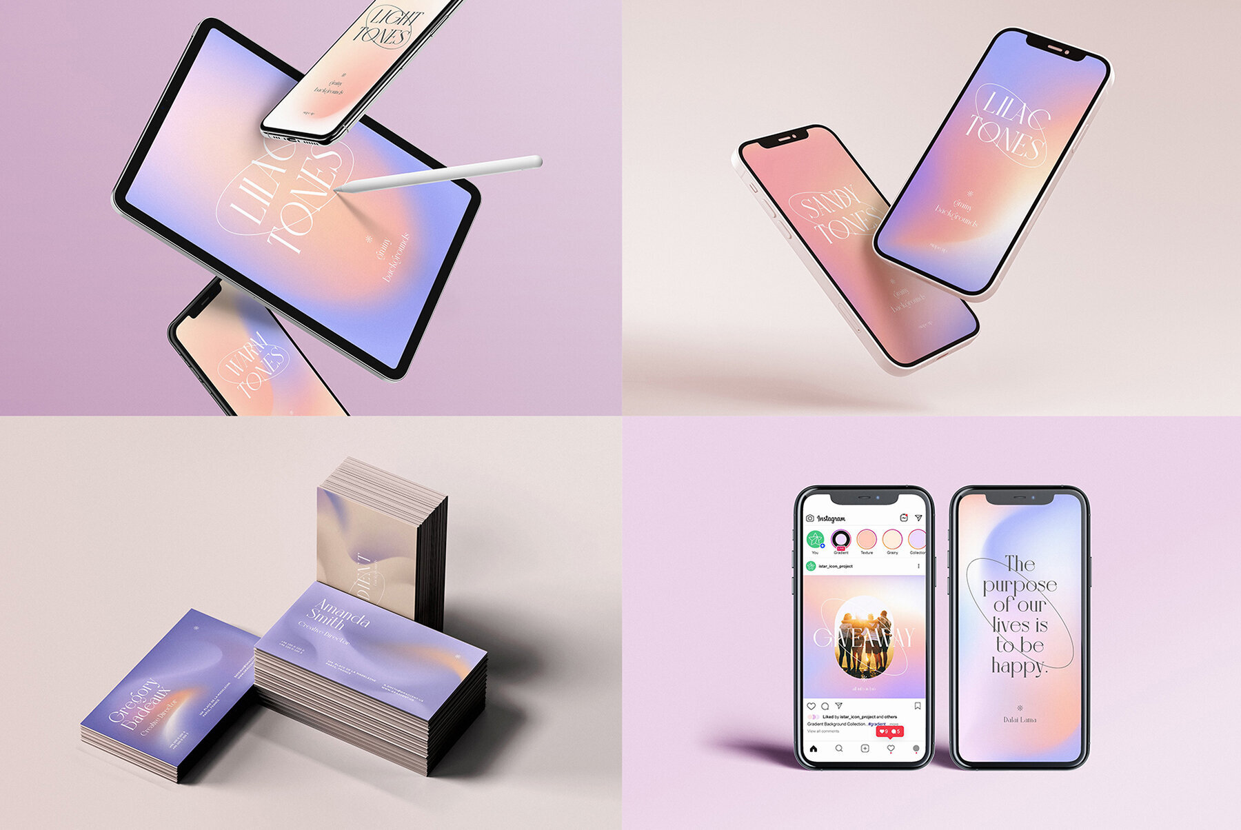 Grainy Gradient Texture Bundle 3