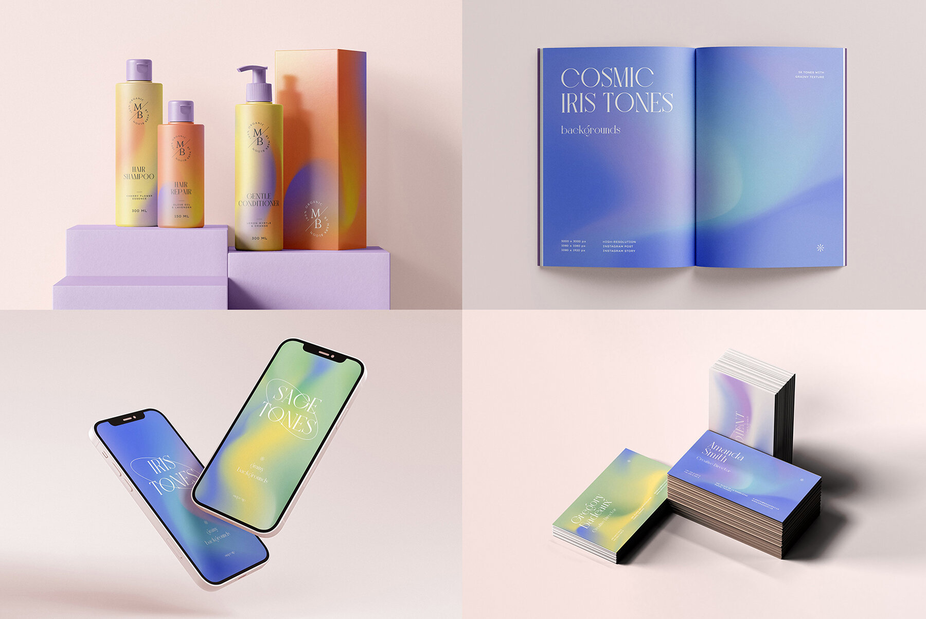 Grainy Gradient Texture Bundle 6