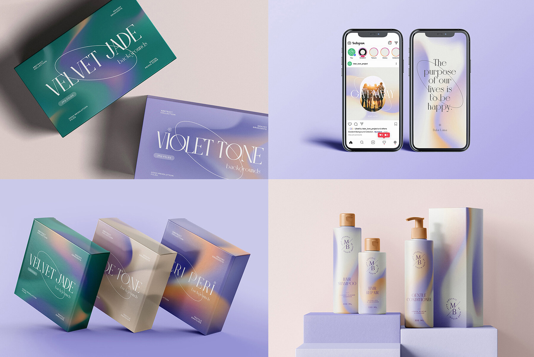 Grainy Gradient Texture Bundle 9