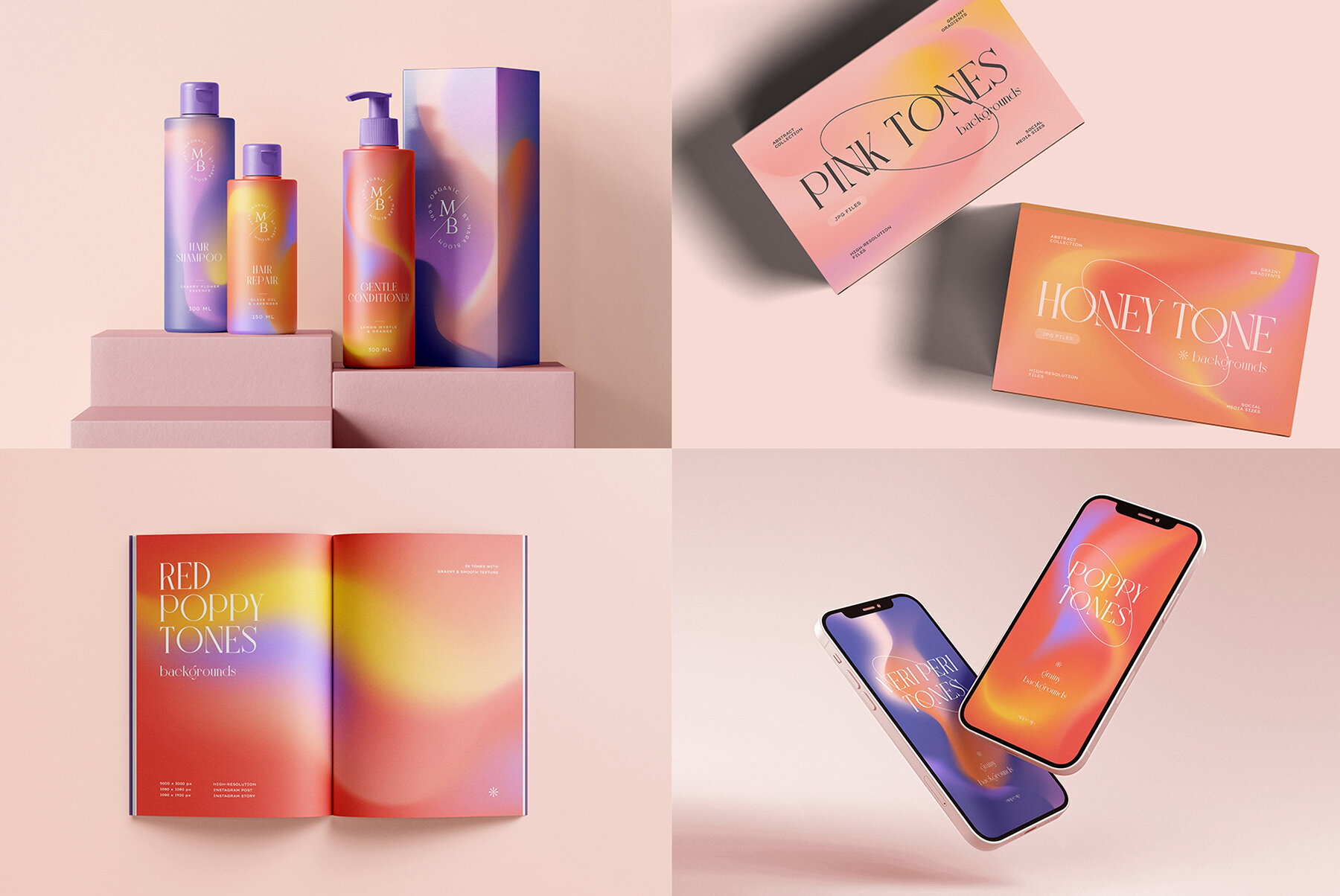 Grainy Gradient Texture Bundle 12