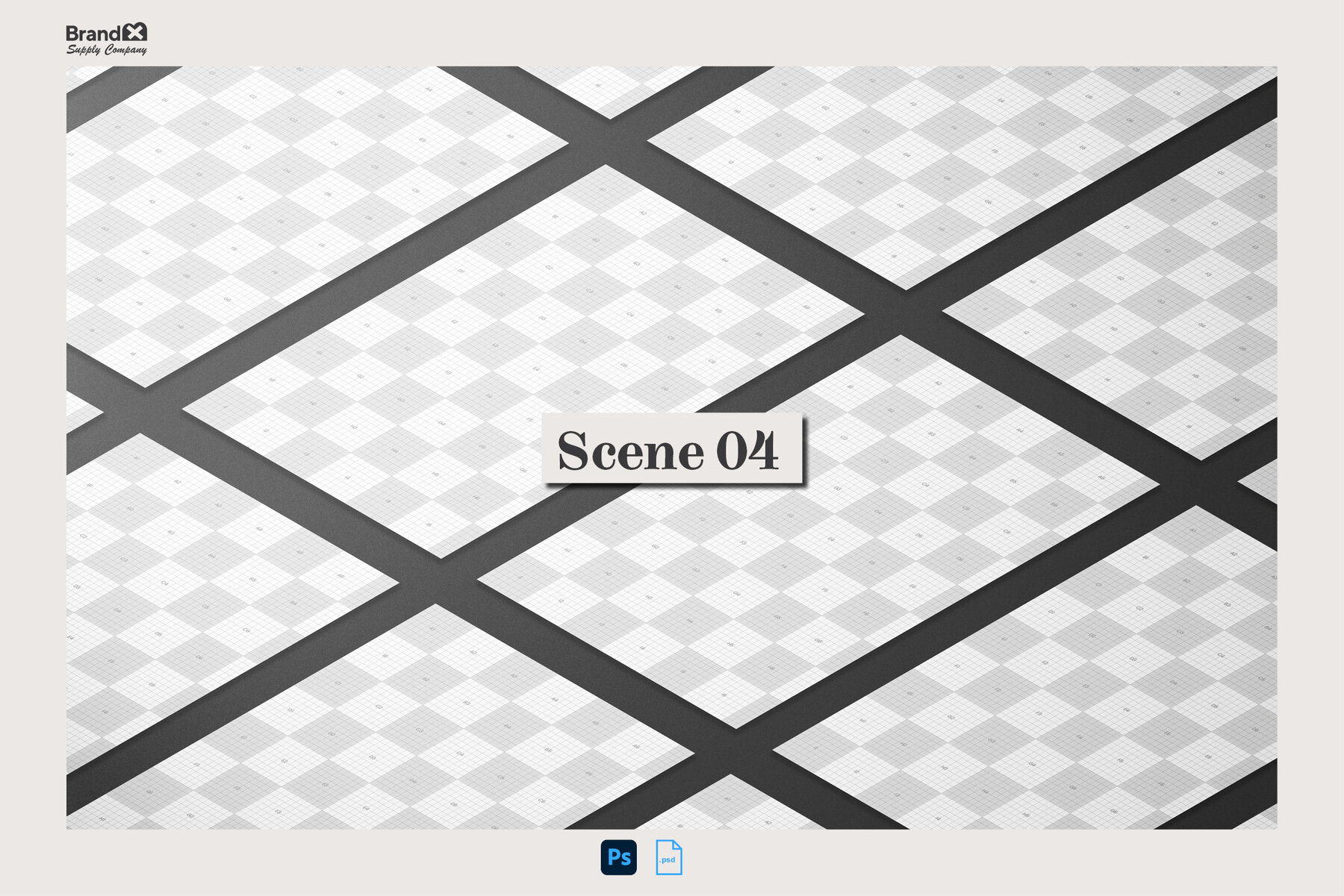 Agenzia A4 A0 Paper Grid Mockup Kit 18