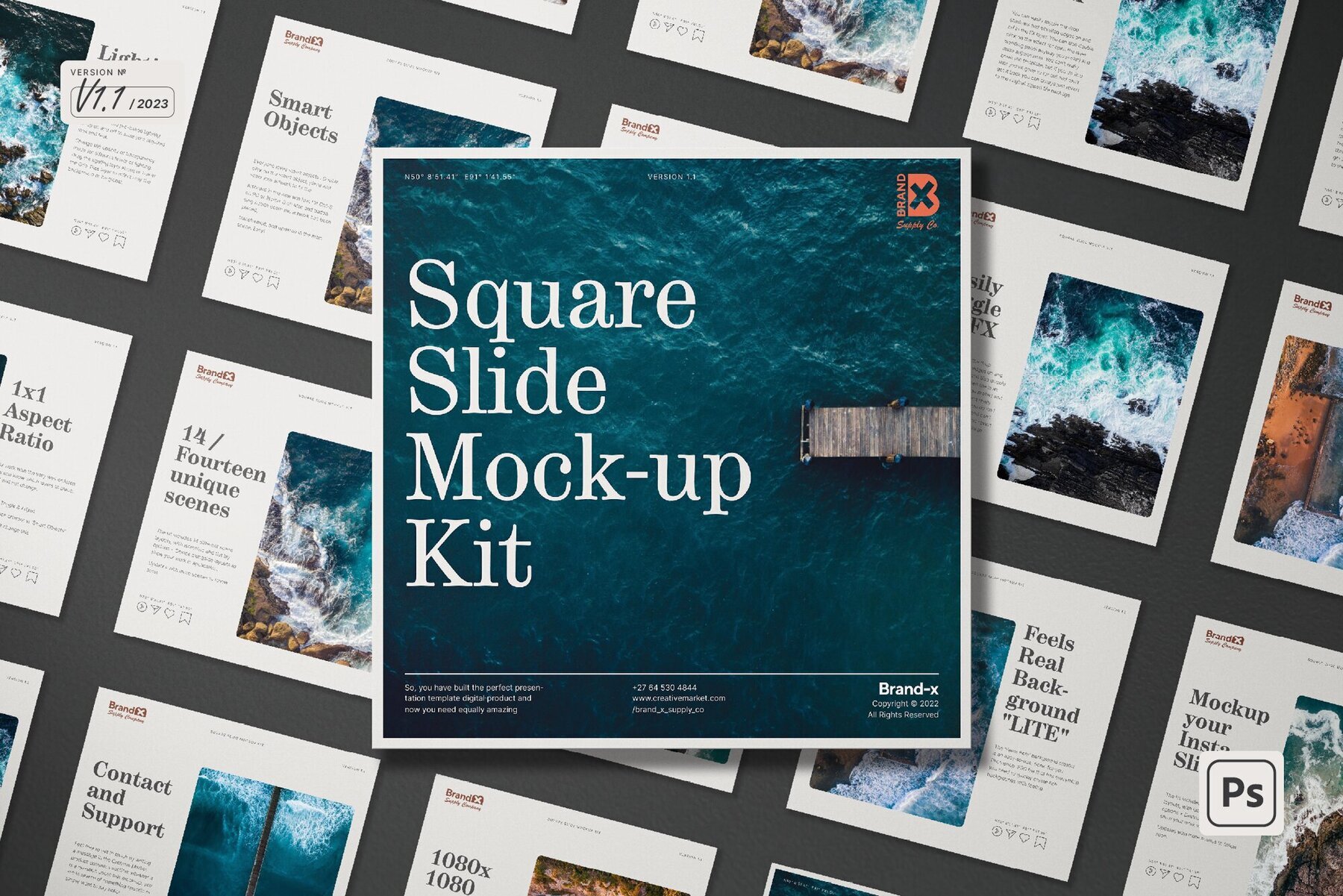 Agenzia I Square Slide Mockup Kit 1
