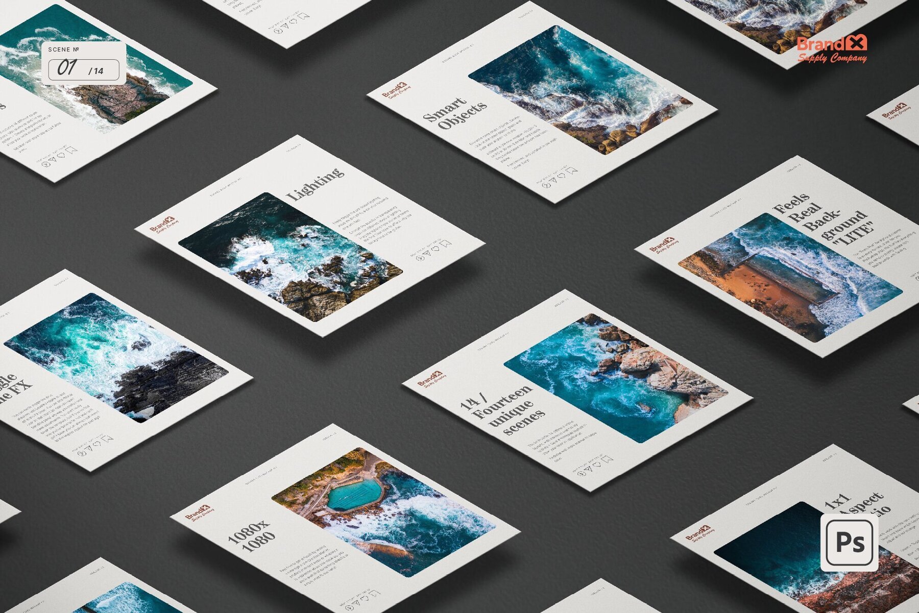 Agenzia I Square Slide Mockup Kit 3