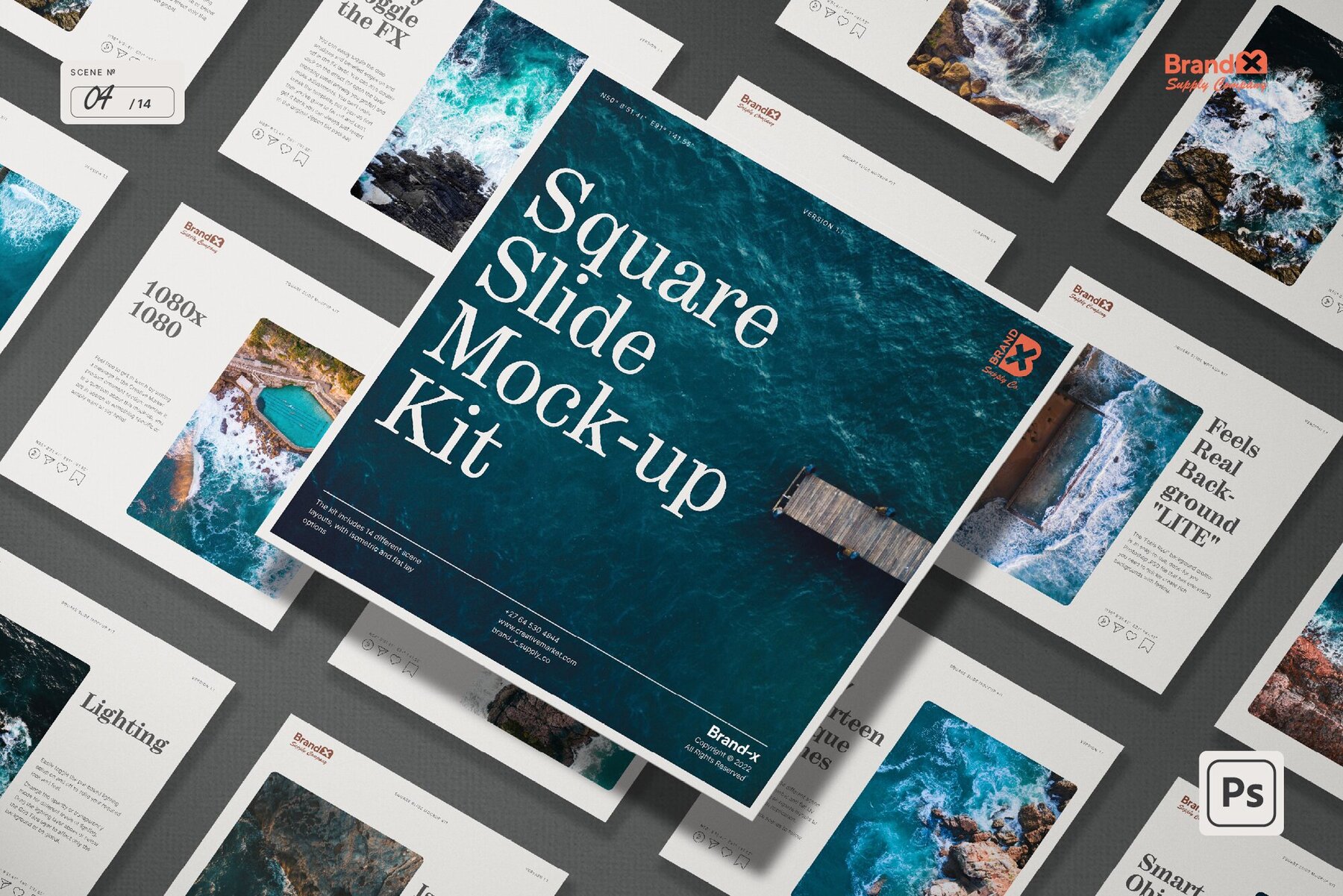 Agenzia I Square Slide Mockup Kit 6