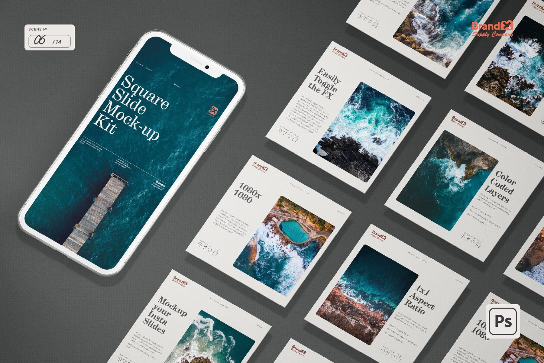 Agenzia I Square Slide Mockup Kit 8