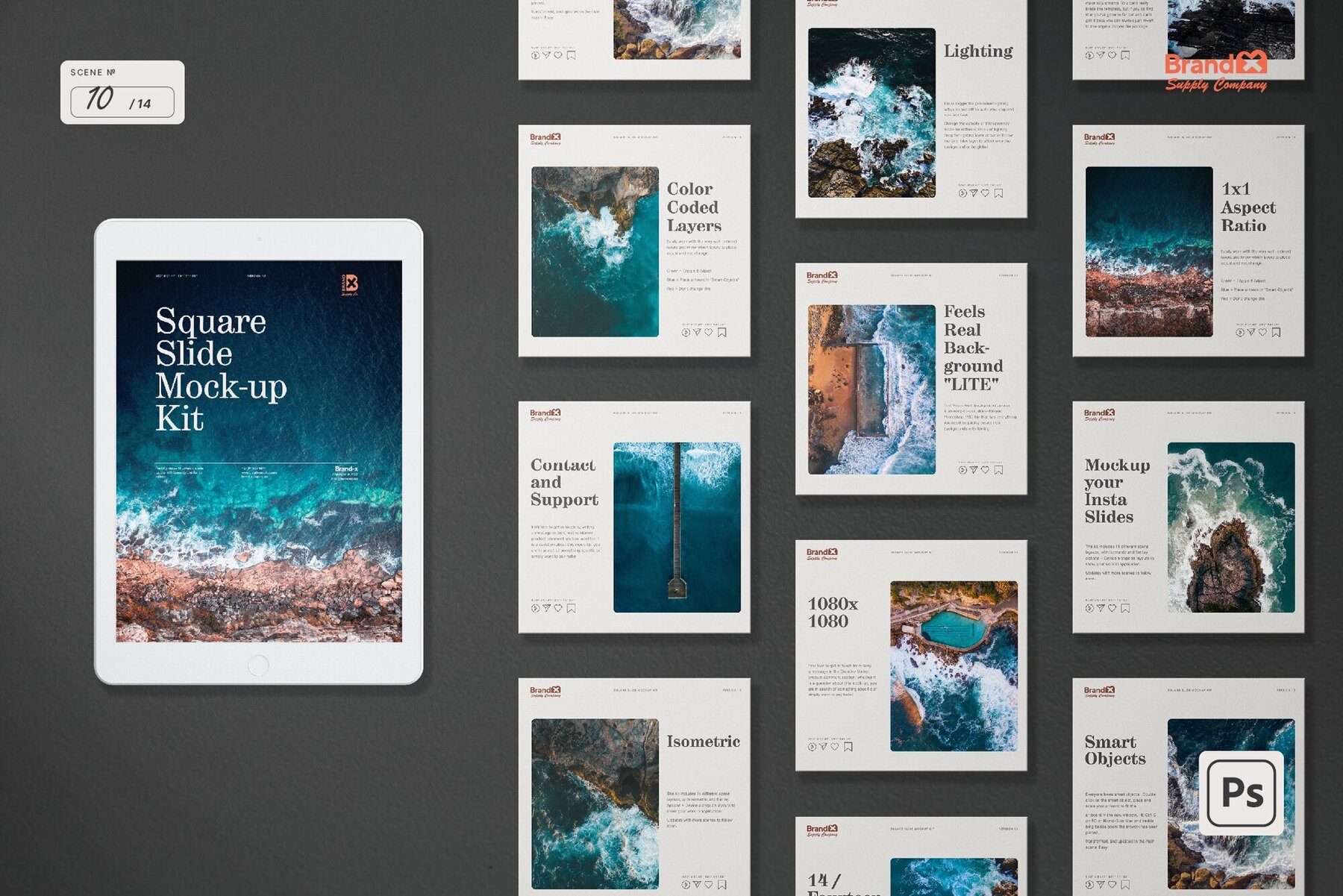 Agenzia I Square Slide Mockup Kit 15