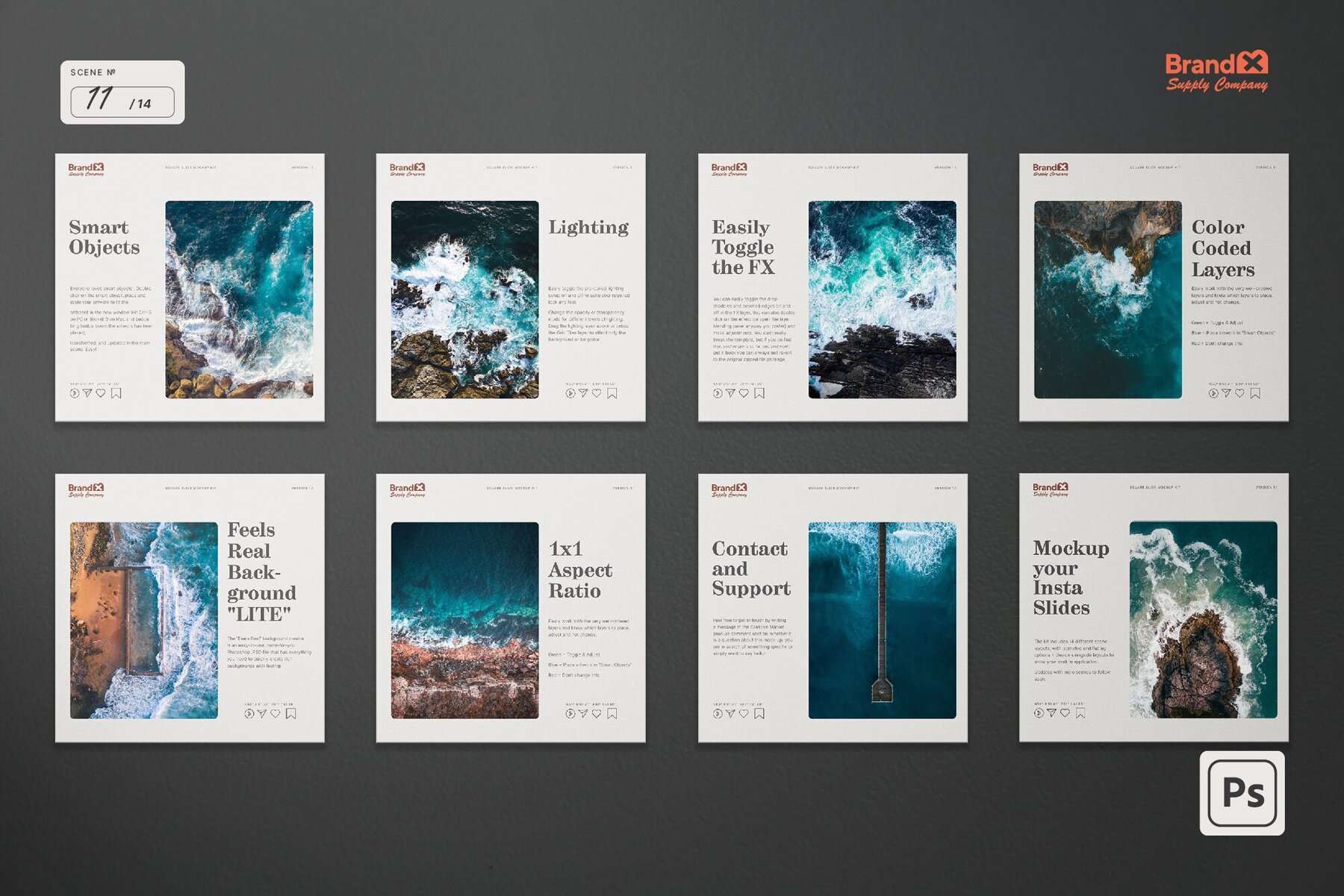 Agenzia I Square Slide Mockup Kit 16