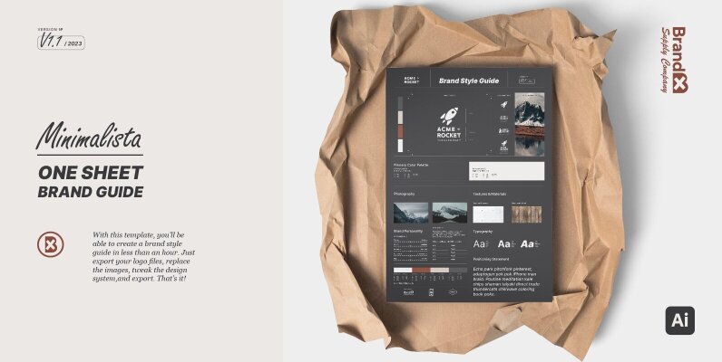 Minimalista One Sheet Brand Style Guide i