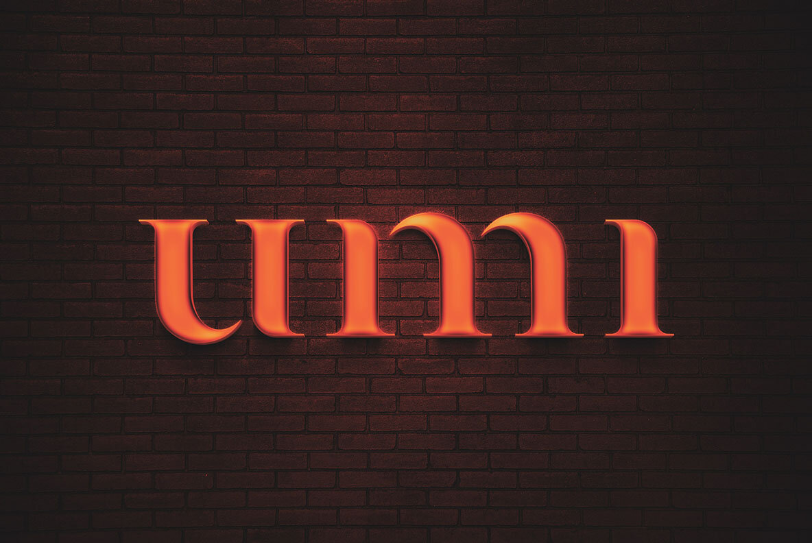 Neon Sign Logo Mockup 5