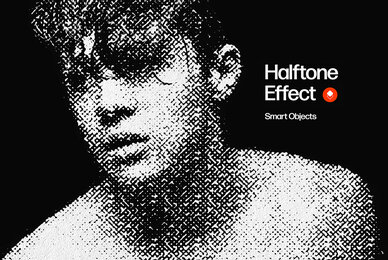 Bitmap Halftone Photo Effect