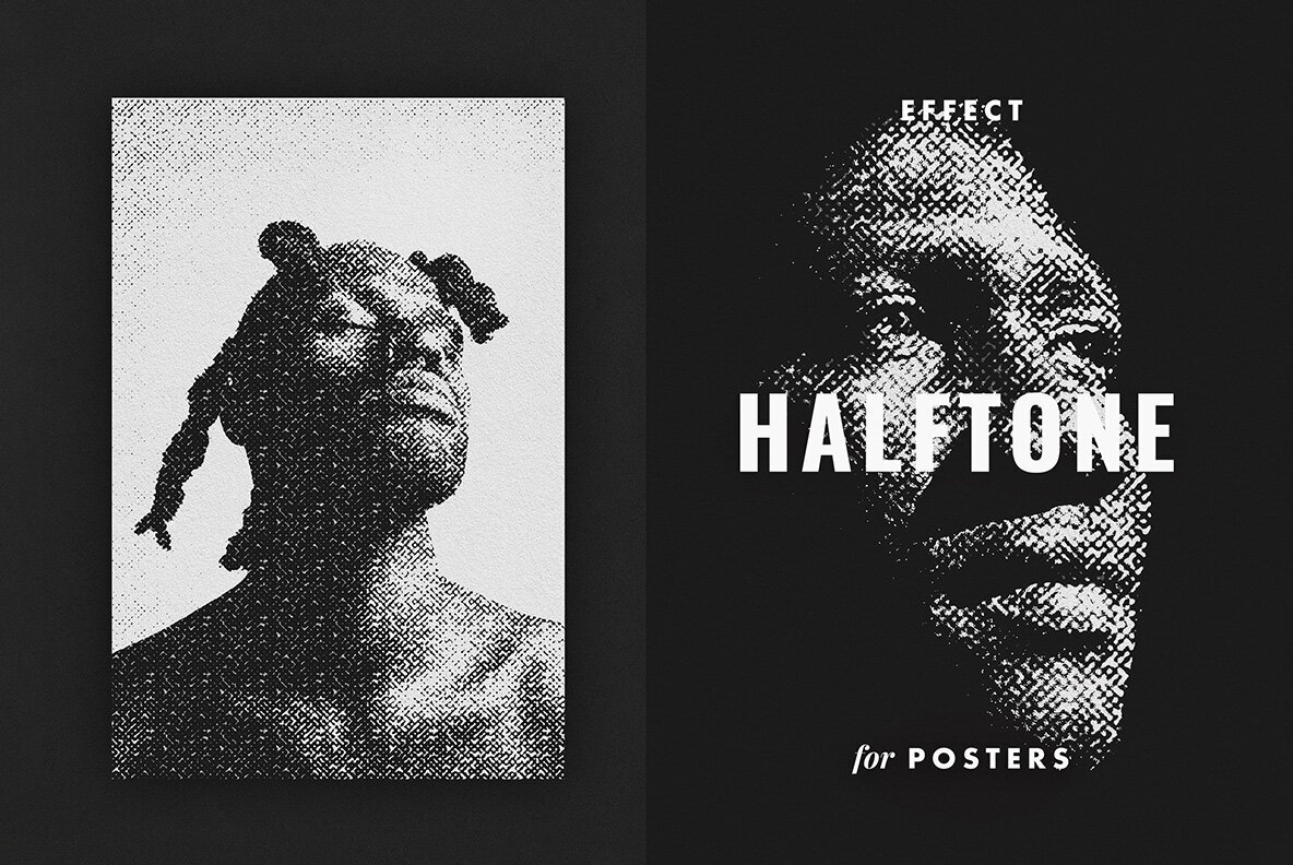 Bitmap Halftone Photo Effect 2