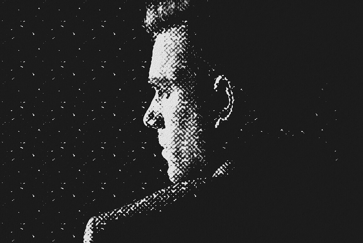 Bitmap Halftone Photo Effect 3