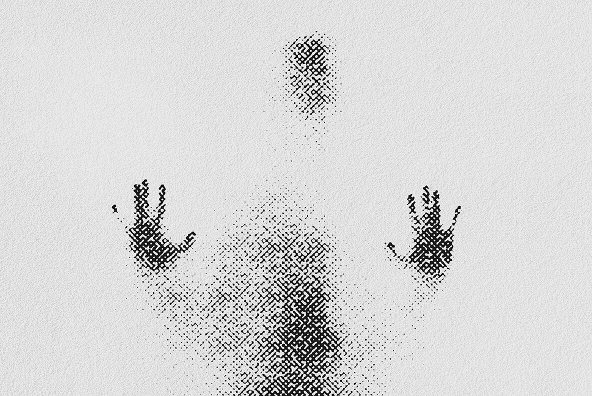 Bitmap Halftone Photo Effect 4