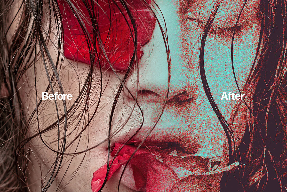 Risograph Dust Photo Effect 10