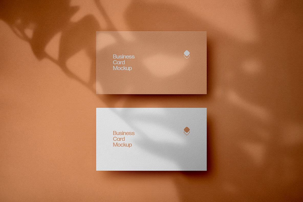 Peach Business Card Mockup 1