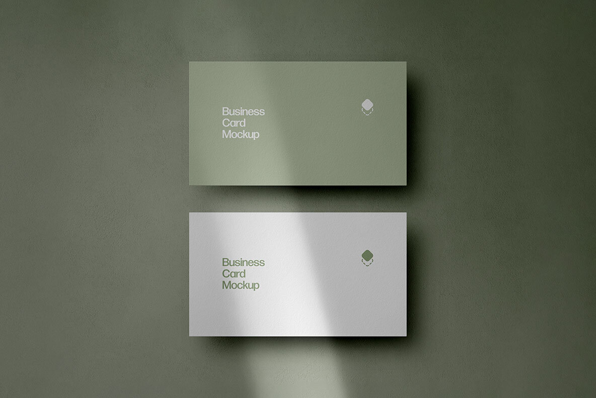 Peach Business Card Mockup 2