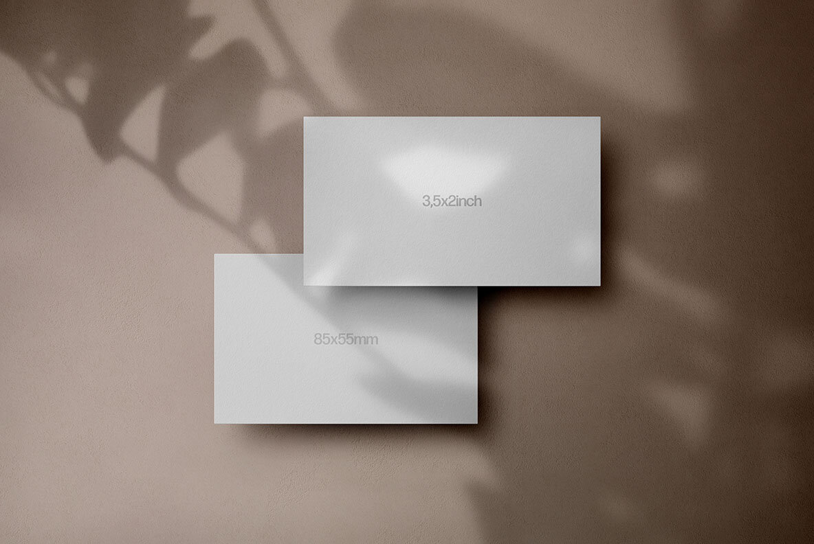 Peach Business Card Mockup 6