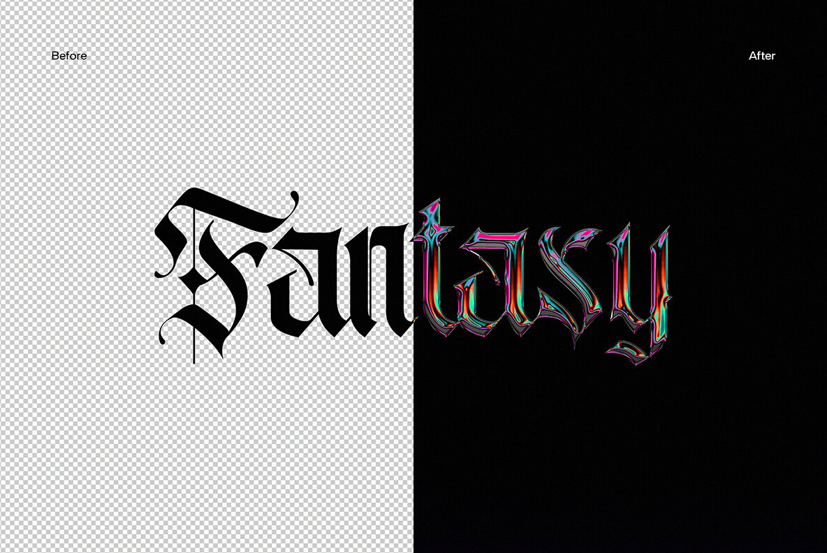 Futurist Neon Chrome Effect 4