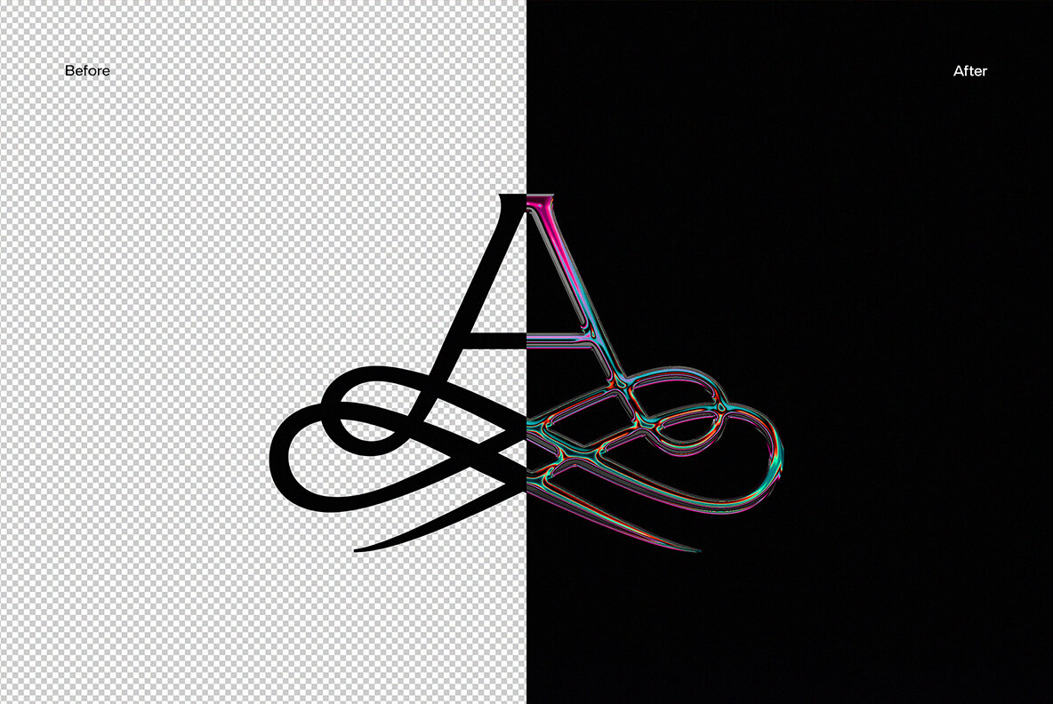 Futurist Neon Chrome Effect 6