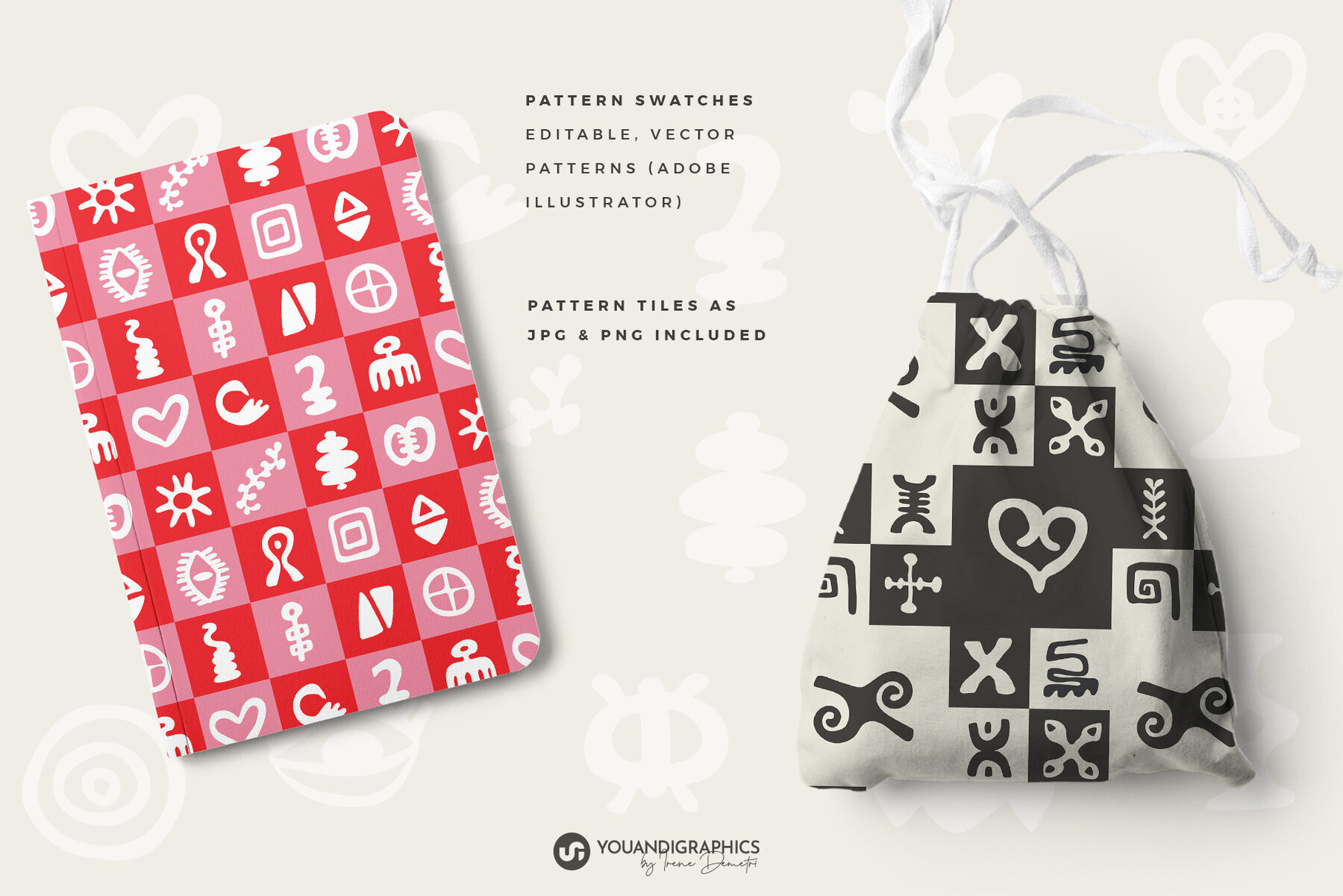 Hand Drawn Symbols Seamless Patterns 3