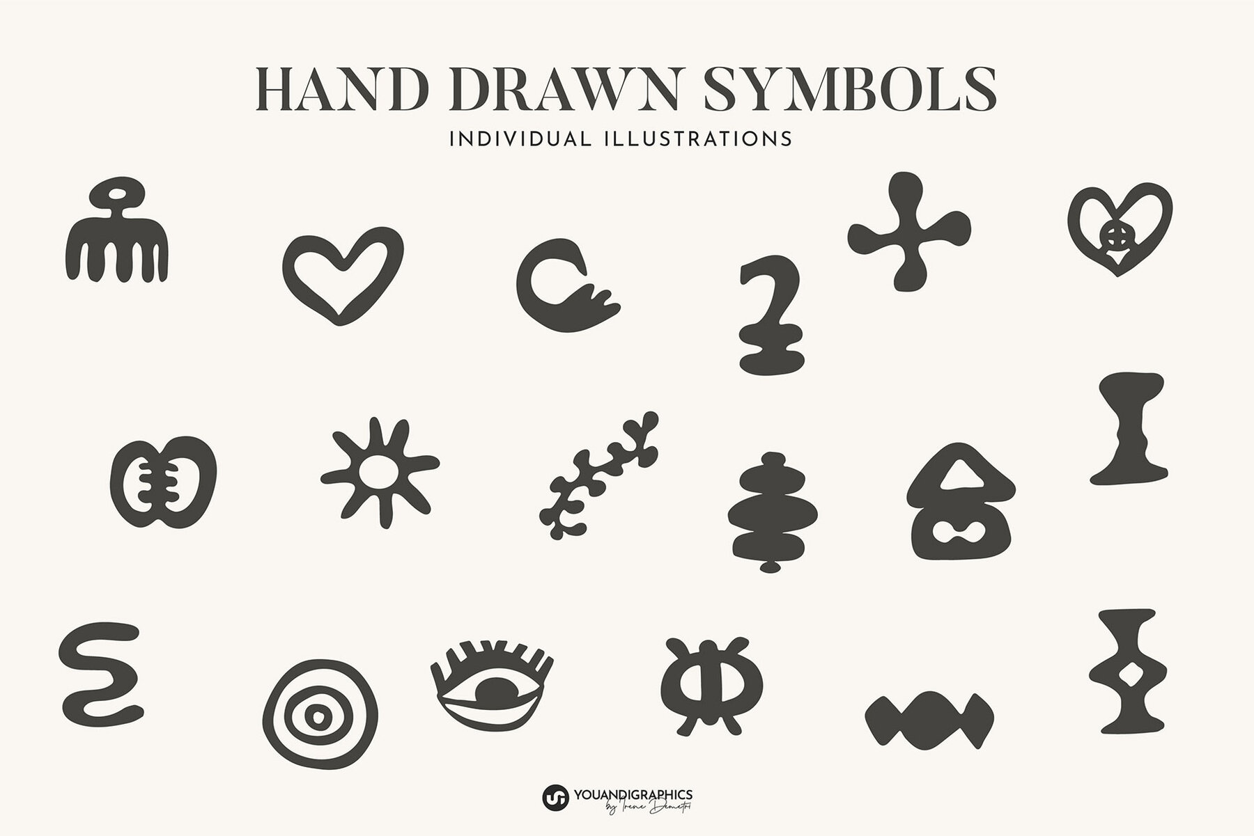 Hand Drawn Symbols Seamless Patterns 10