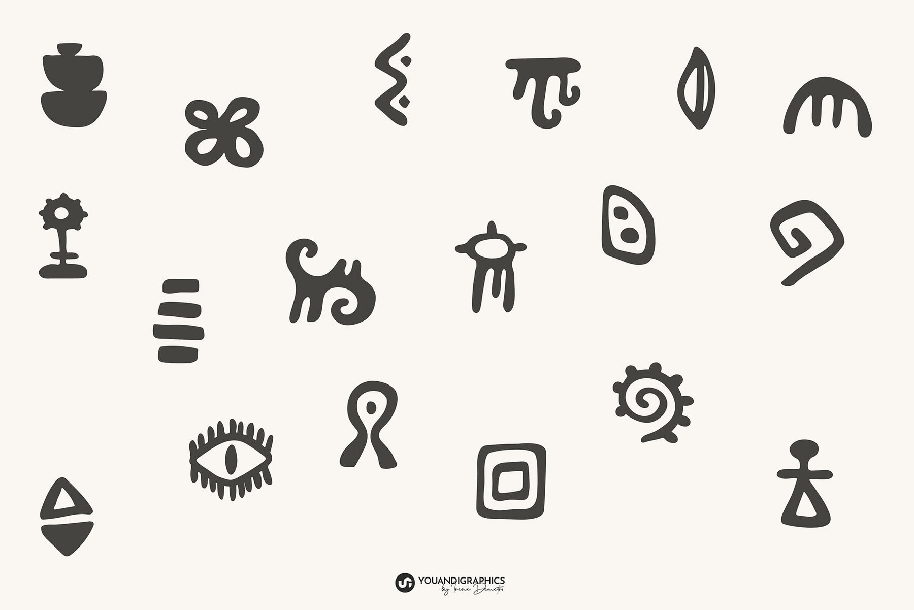 Hand Drawn Symbols Seamless Patterns 11