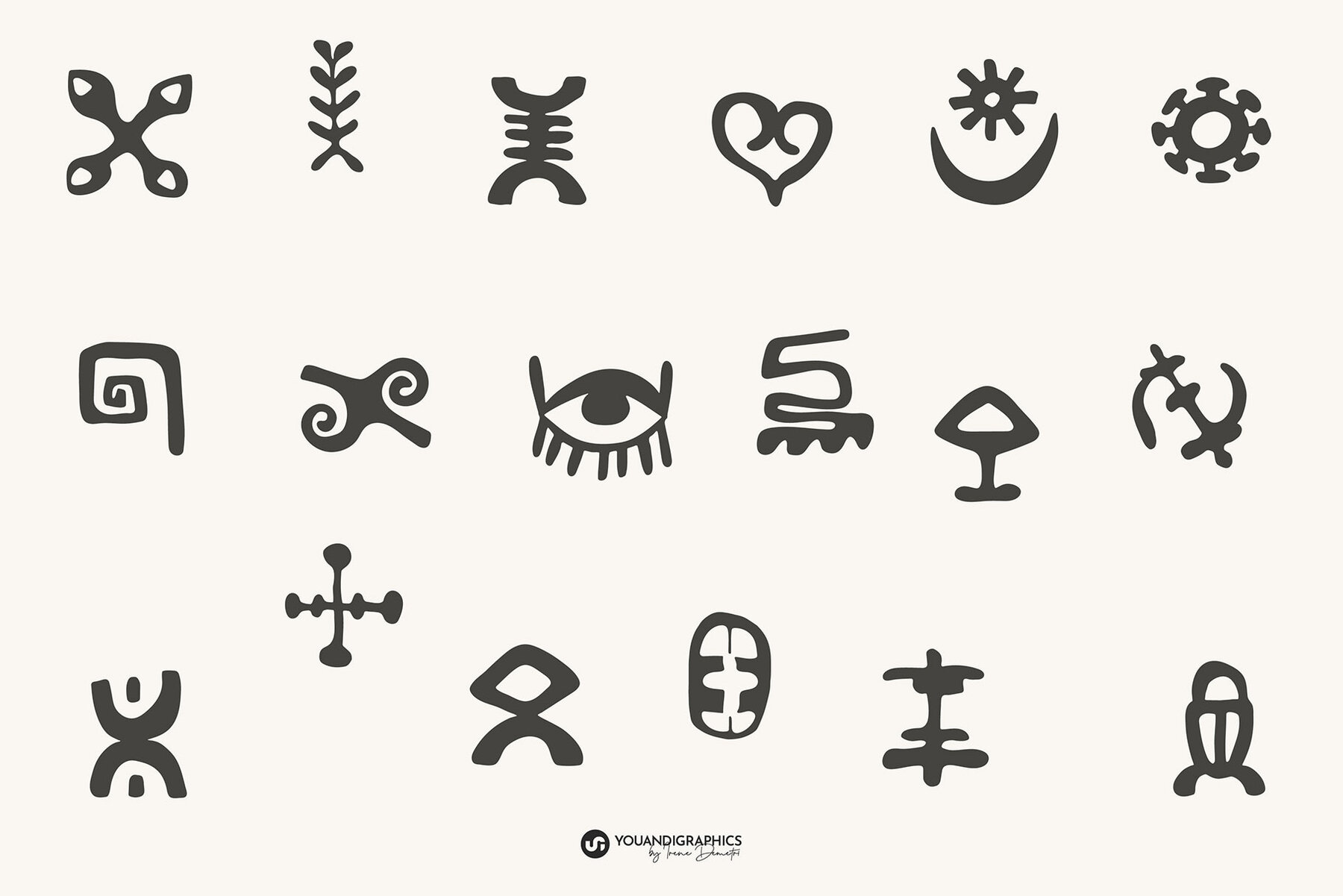 Hand Drawn Symbols Seamless Patterns 12