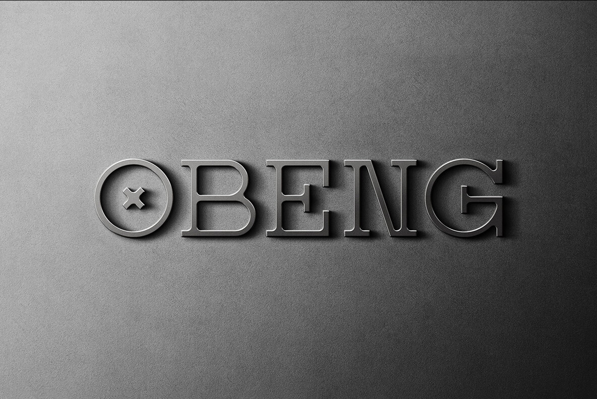 Stylish Steel Sign Mockup 2