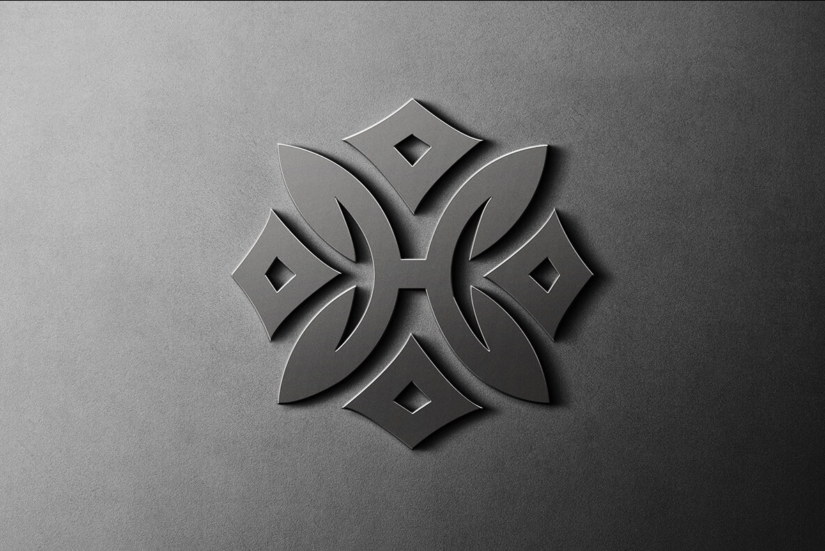 Stylish Steel Sign Mockup 4