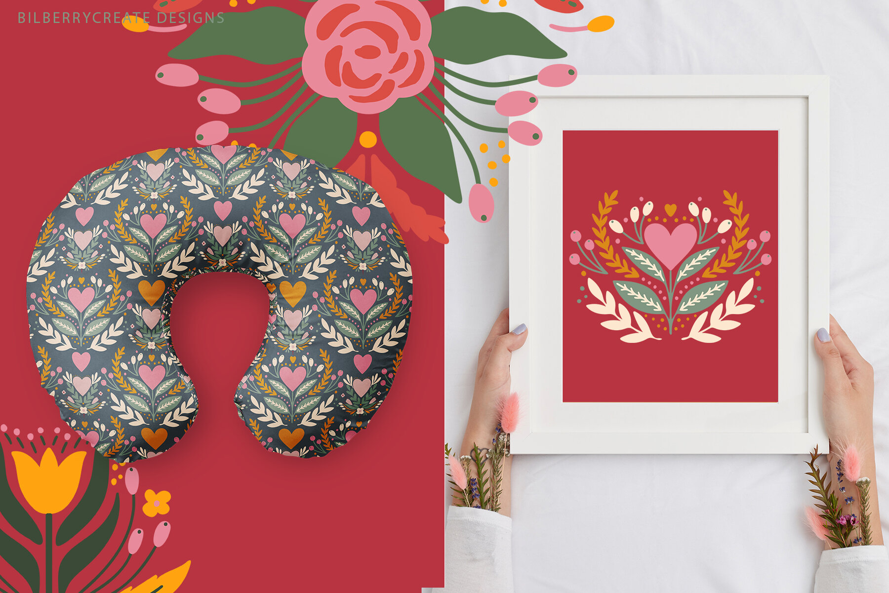 Valentine Ornaments Art Set 10