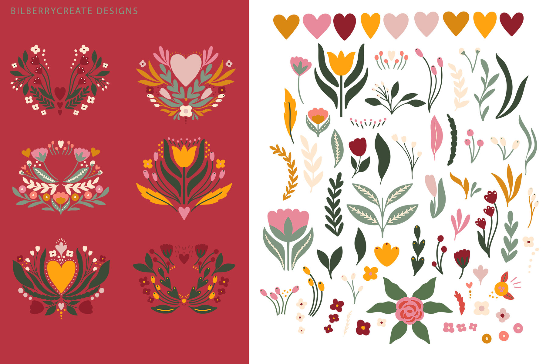 Valentine Ornaments Art Set 11