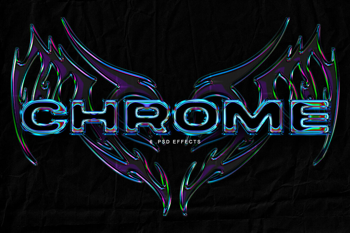 Chrome Text Effect 03   Layer Styles 1