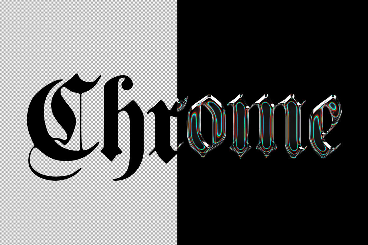 Chrome Text Effect 03   Layer Styles 3