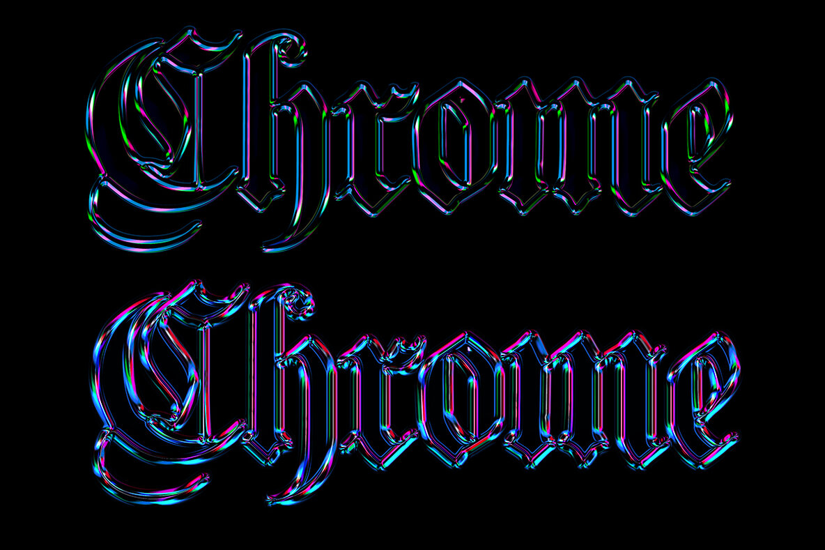 Chrome Text Effect 03   Layer Styles 6