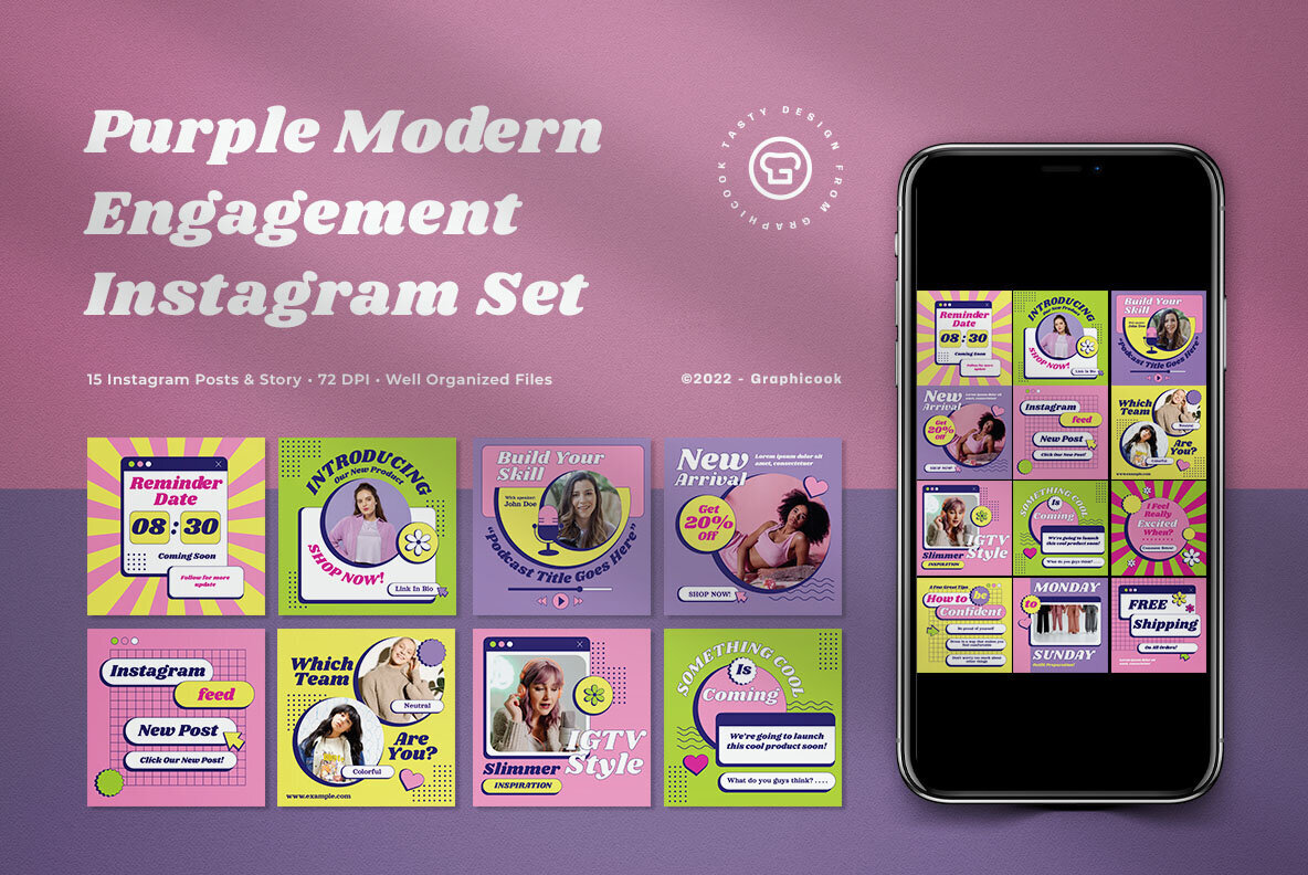 Ivory Modern Engagement Booster Instagram Pack 1