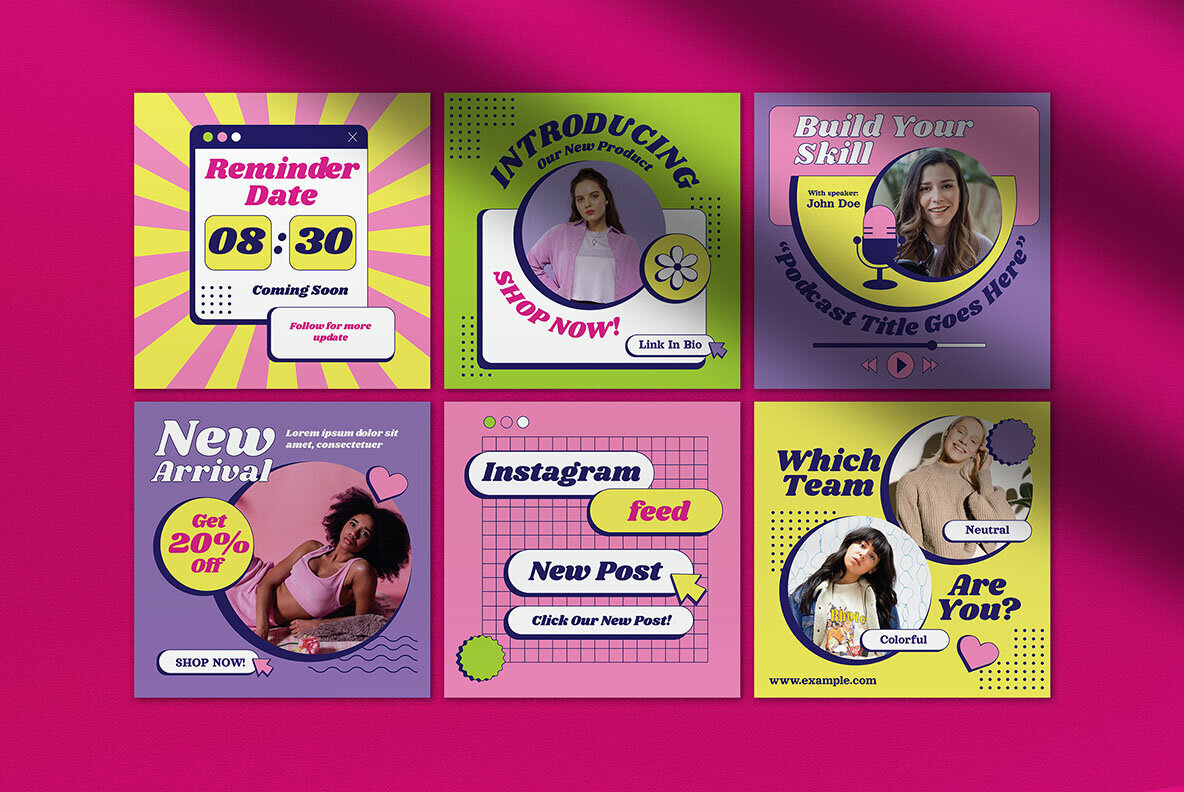 Ivory Modern Engagement Booster Instagram Pack 3