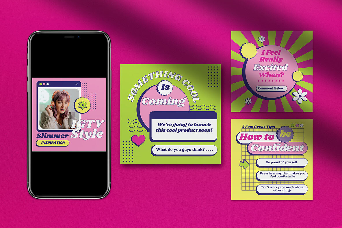 Ivory Modern Engagement Booster Instagram Pack 4