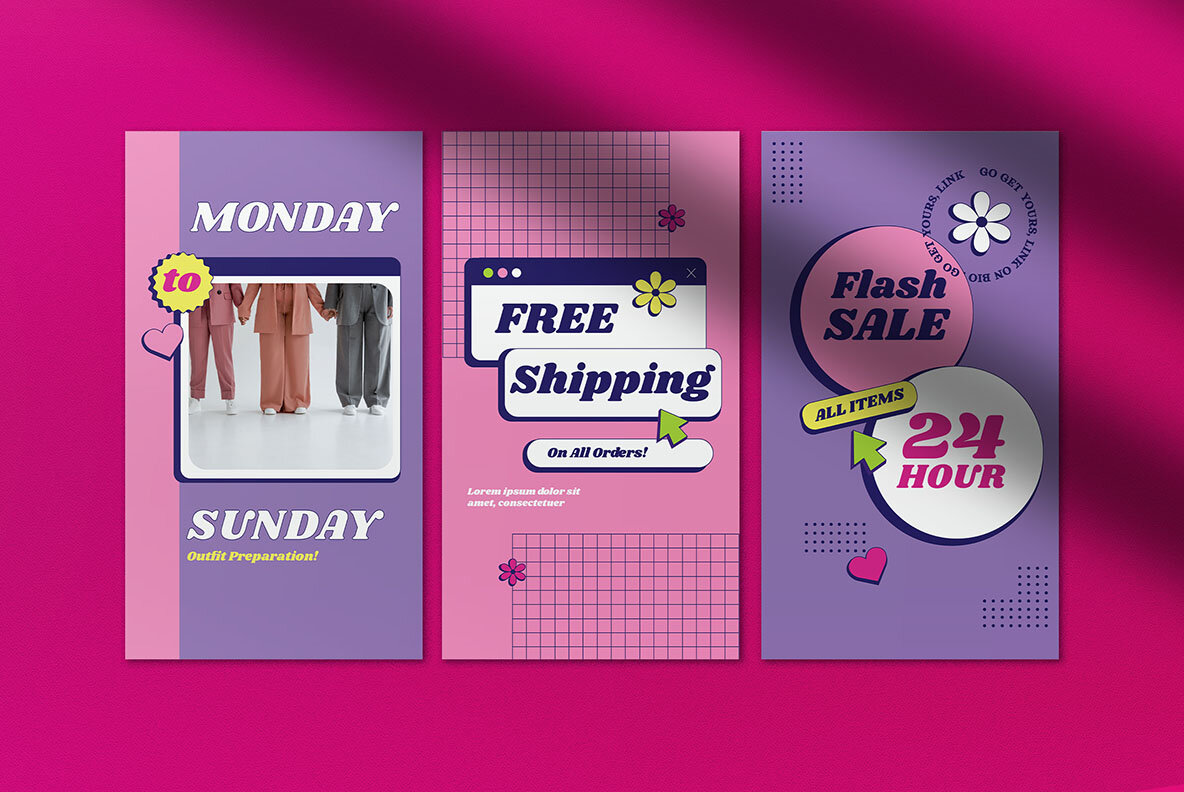 Ivory Modern Engagement Booster Instagram Pack 5