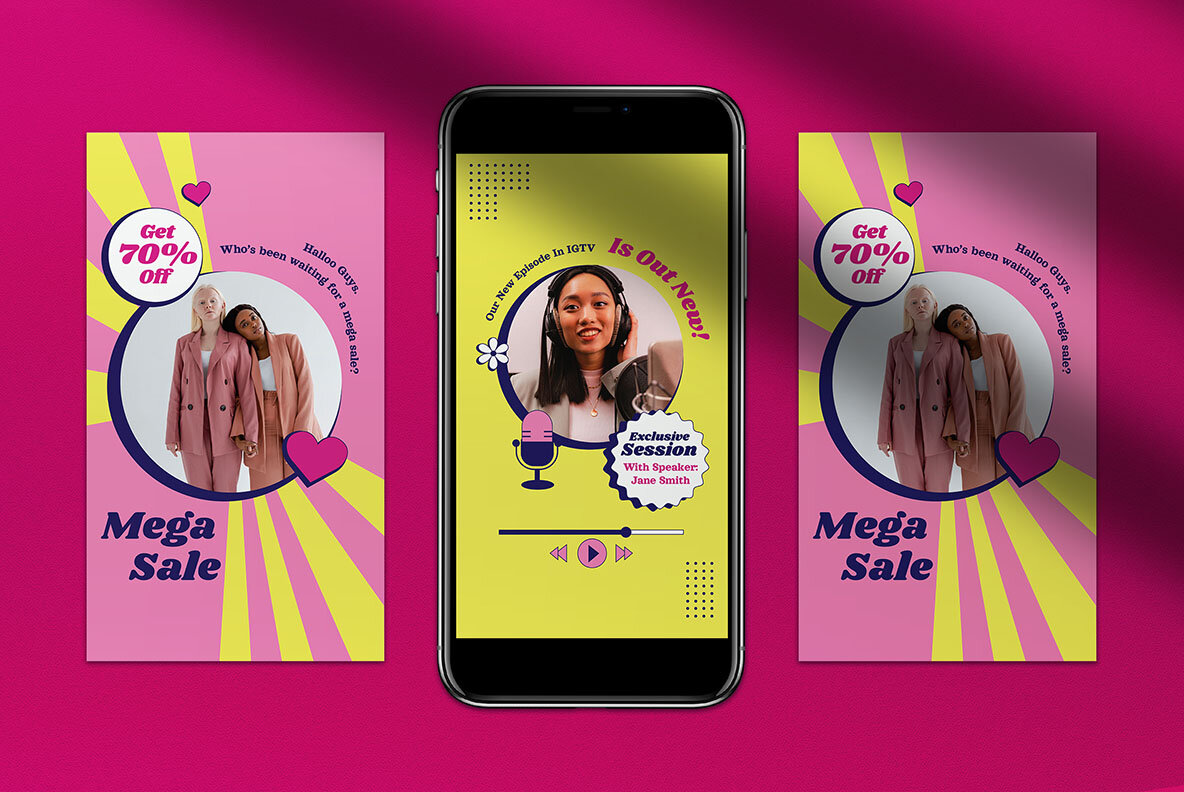 Ivory Modern Engagement Booster Instagram Pack 6