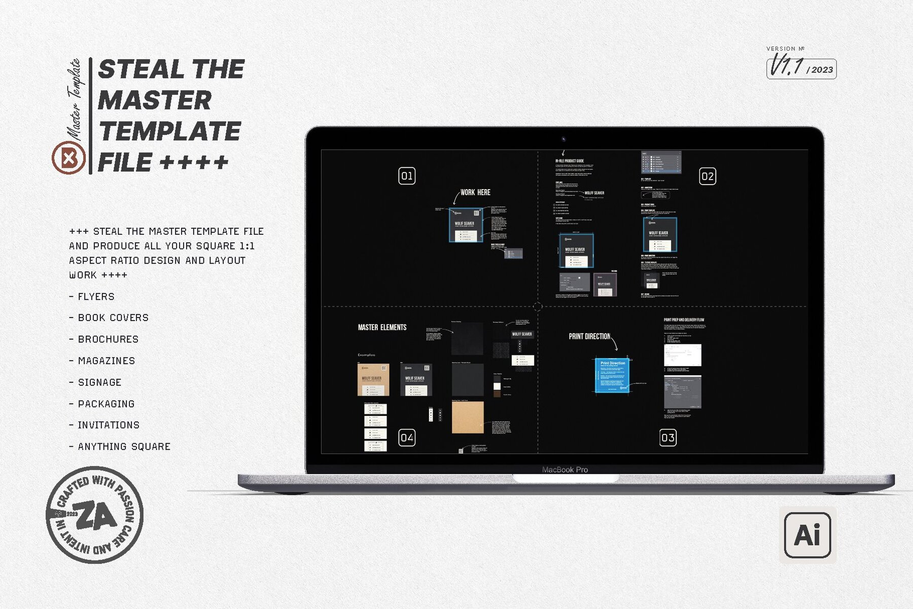 Minimalist Square Business Card Design Template 11