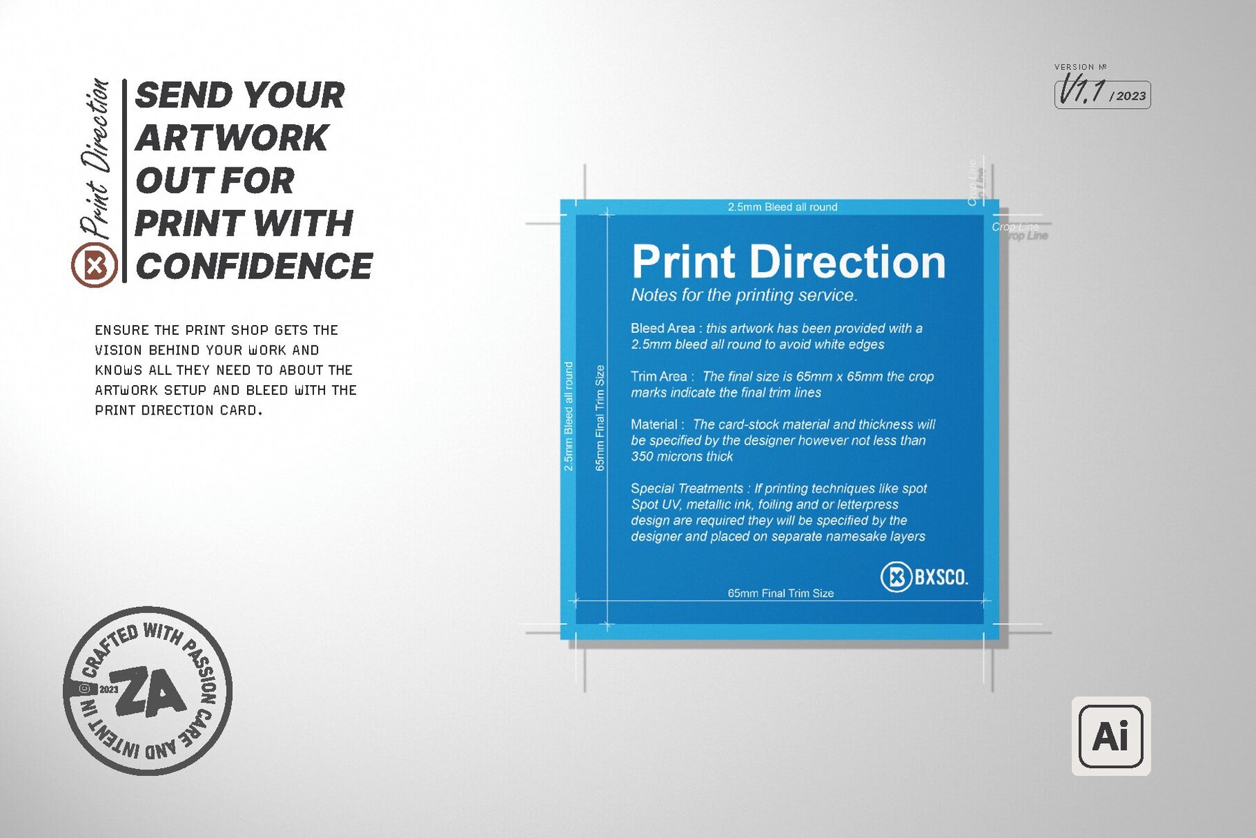 Minimalist Square Business Card Design Template 12