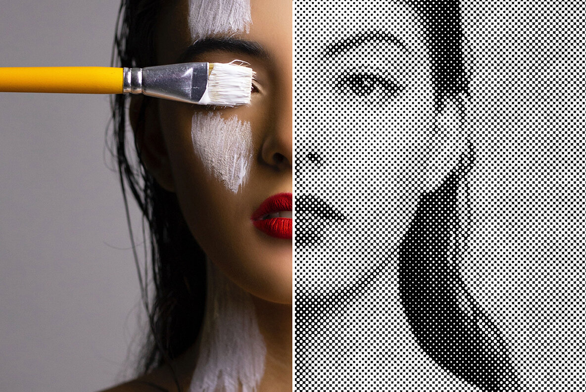 Old Halftone Photo Effect 9