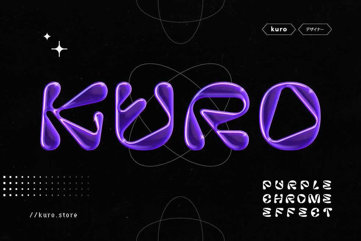 Purple Chrome Effect Bundle 1