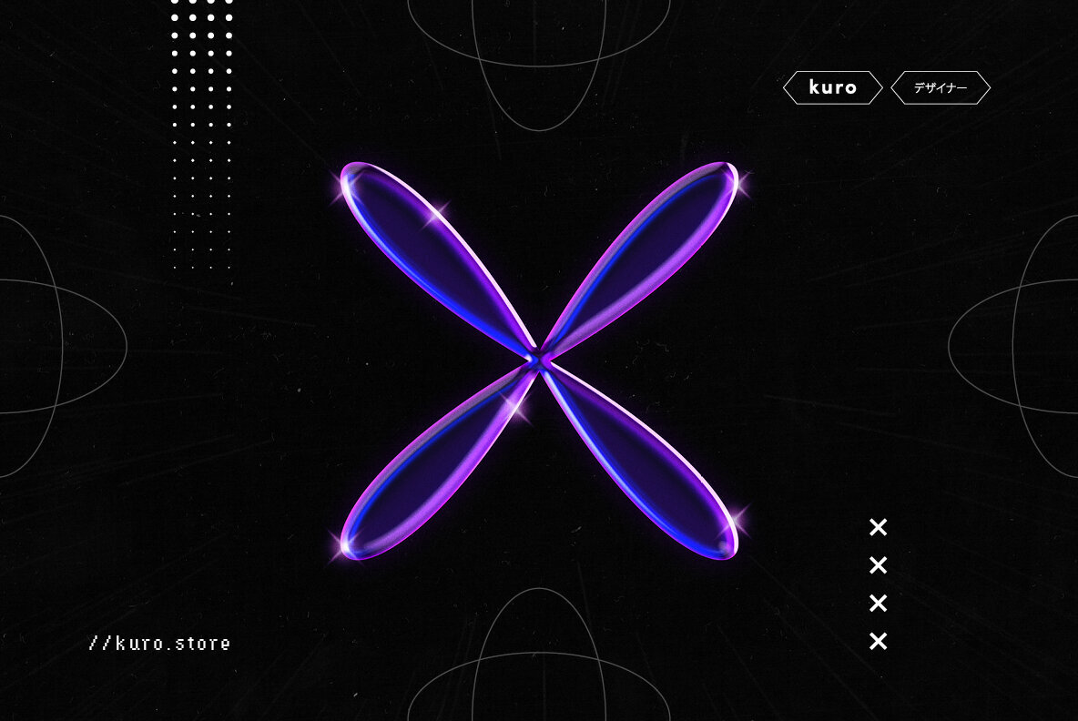 Purple Chrome Effect Bundle 3