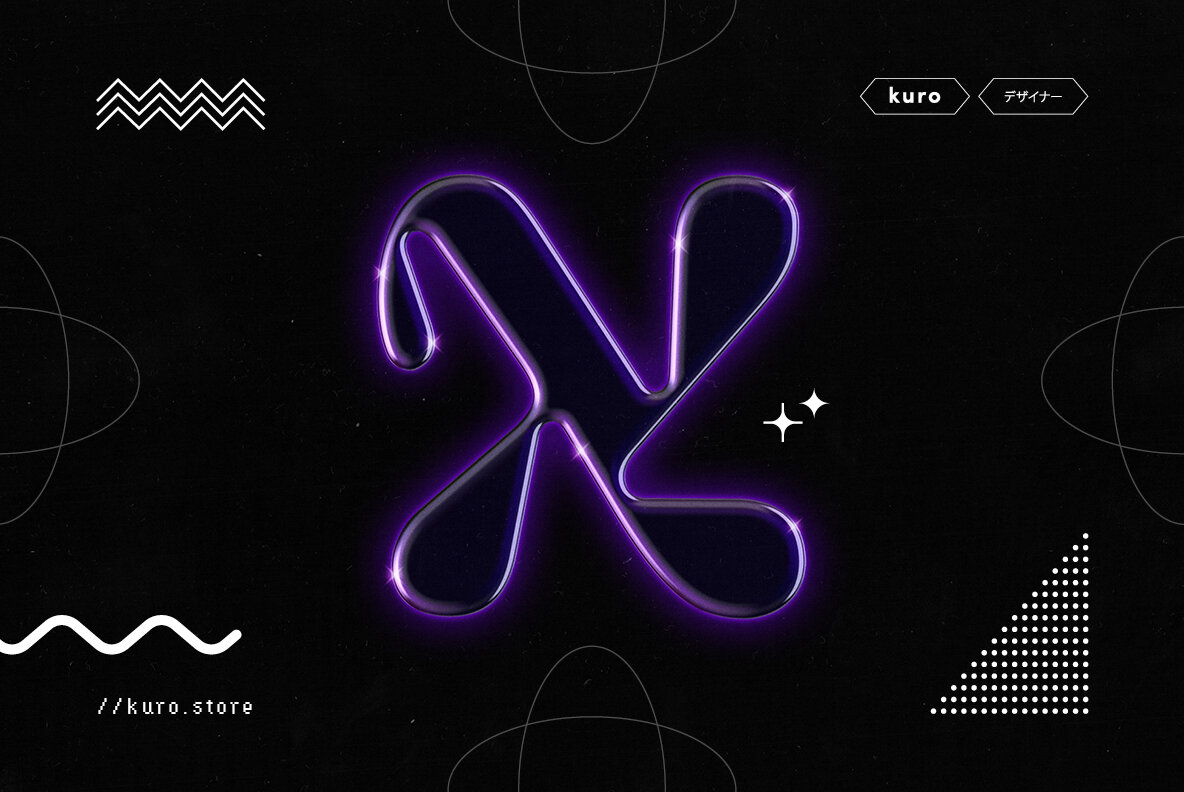 Purple Chrome Effect Bundle 4