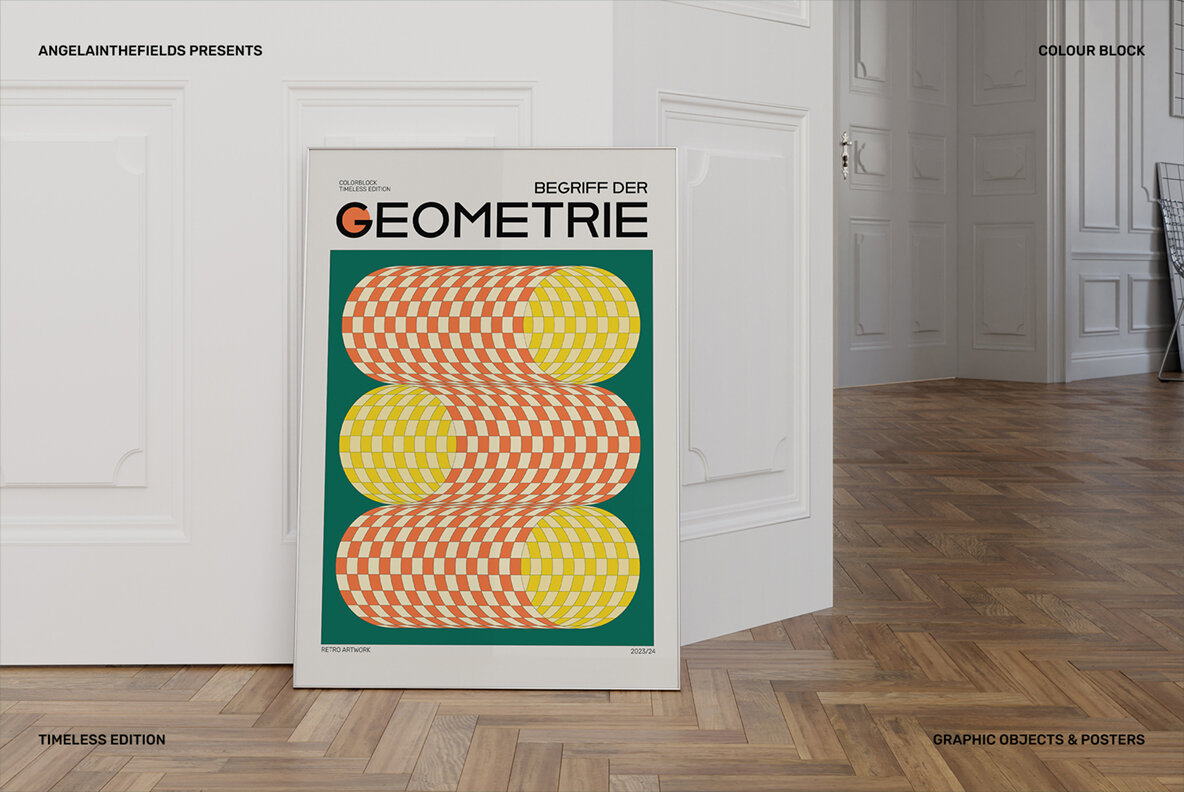 Retro Colour Block Vector Objects 5