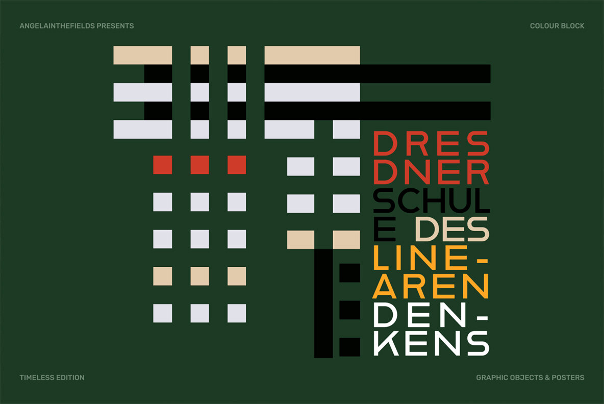 Retro Colour Block Vector Objects 6