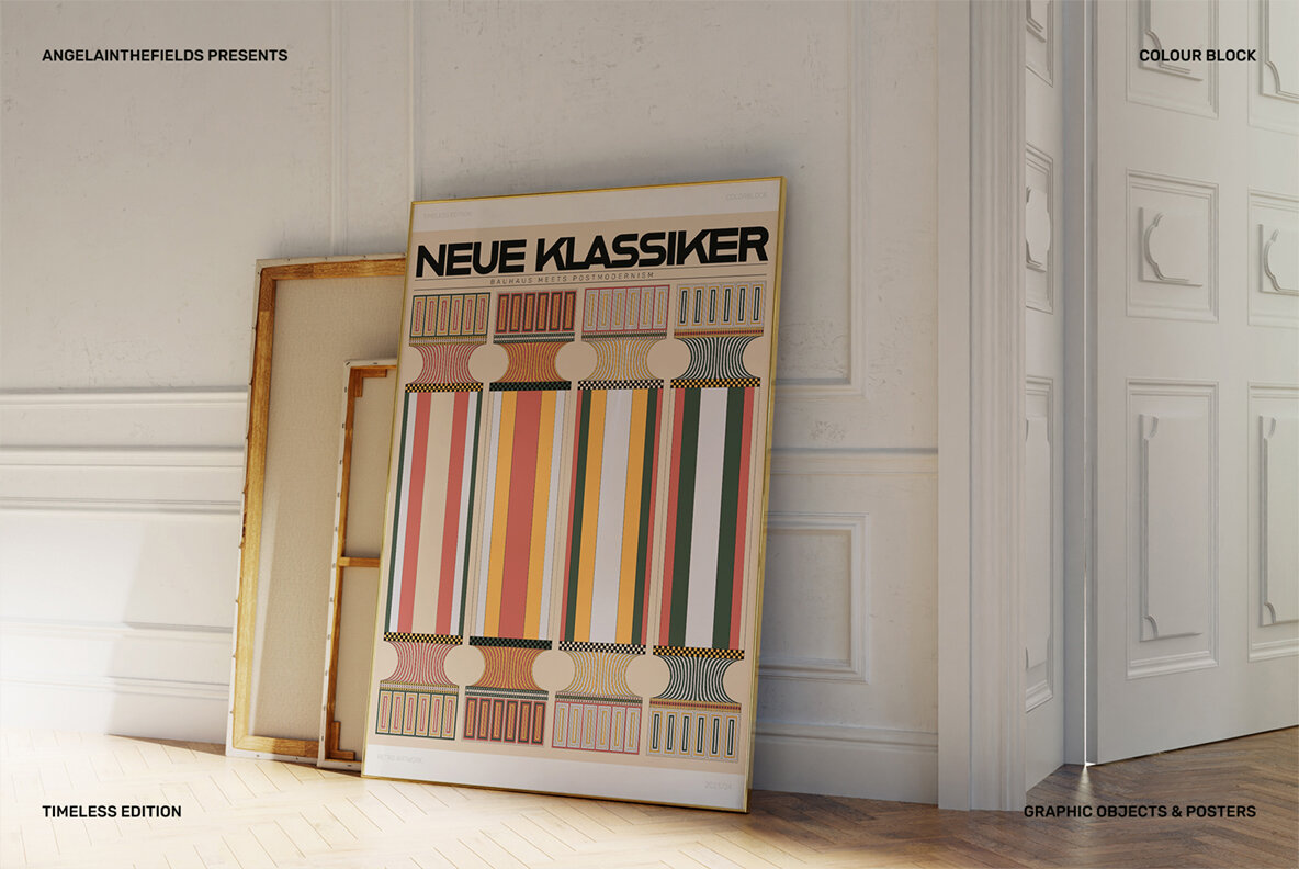 Retro Colour Block Vector Objects 18