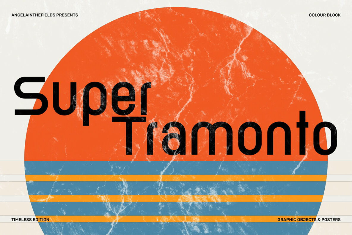 Retro Colour Block Vector Objects 22